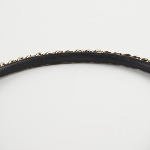 Chanel Black Chain CC Logo Headband Fashion