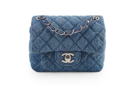 Chanel Mini Denim Square Blue 30 Series Online now