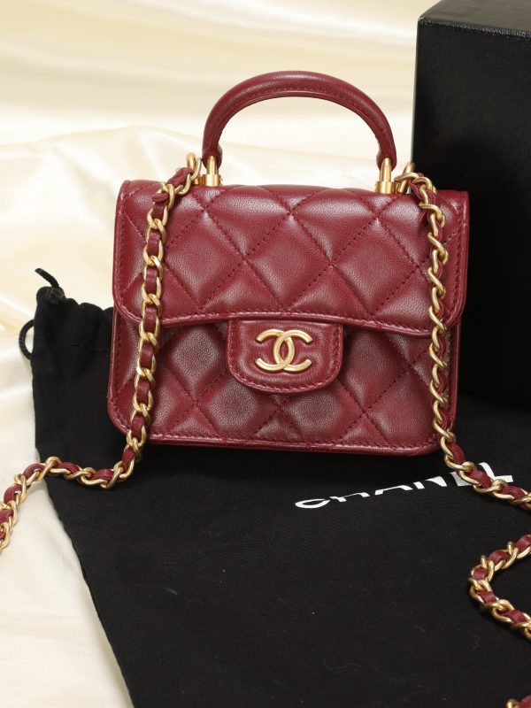 Chanel Lambskin Mini Top Handle Crossbody Hot on Sale