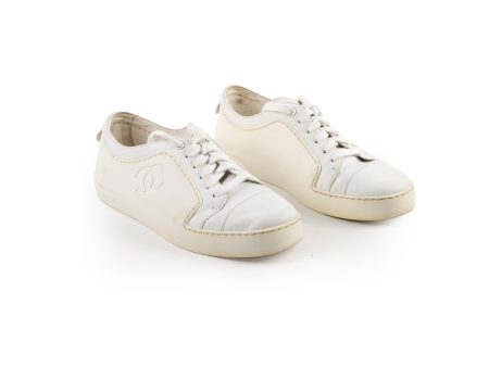 Chanel White Sneakers Size 37.5 Online Hot Sale