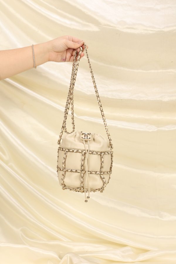 Chanel 2020 Frame Chain Basket Mini Bucket Bag For Discount