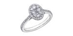 Ladies 14KT White Gold Diamond Estoria Engagement Ring Discount