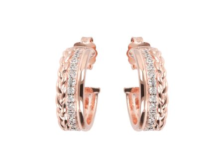 Bronzallure CZ Hoop Stud Earrings Online Hot Sale