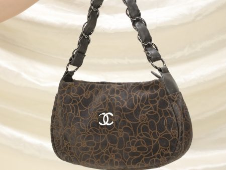 Chanel Camellia Suede Shoulder Bag Online Hot Sale