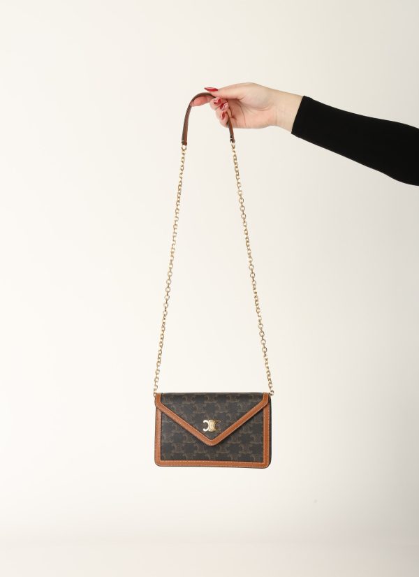 Celine 2021 Triomphe Wallet on Chain Online