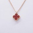 Van Cleef & Arpels VCA  Sweet Alhambra Pendant Carnelian Necklace Fashion