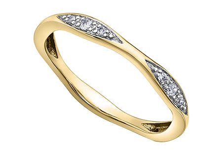 Stackable Ring 10KTY 4=0.06CT 8=0.04CT Online