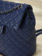 Chanel Cobalt Quilted Backpack Supply