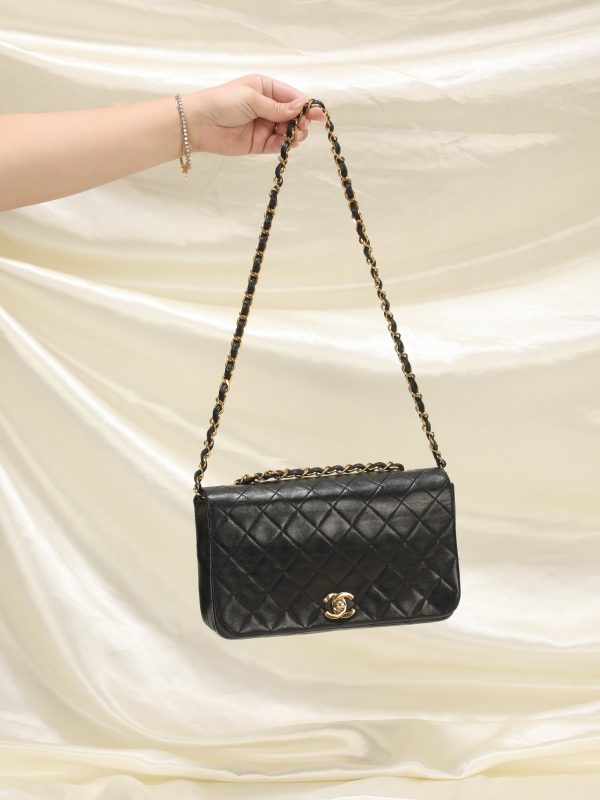 Chanel Medium Lambskin Turnlock Full Flap Cheap