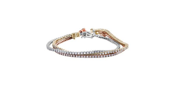 Ladies 10 Karat Yellow Gold Diamond Bracelet (2.00TDW) Online now