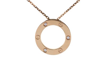 Cartier Love Necklace Rose Gold 3 Diamonds Discount