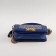 Chanel Small Boy Navy Raffia Crossbody Bag Online Hot Sale