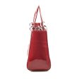 Christian Dior Medium Lady Dior Patent Red Online now