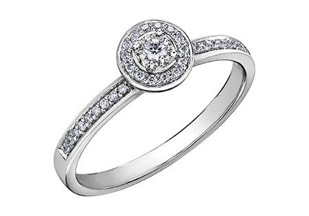 Ladies 10KT Gold Engagement Ring 1=0.035CAN 34=0.095CT Supply