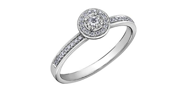 Ladies 10KT Gold Engagement Ring 1=0.035CAN 34=0.095CT Supply