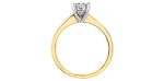 10KTY Solitaire Illusion Set Engagement Ring 1=0.25CT For Cheap