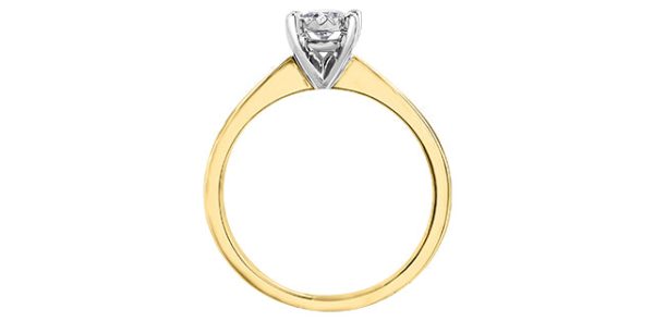 10KTY Solitaire Illusion Set Engagement Ring 1=0.25CT For Cheap