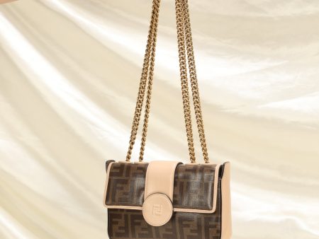 Fendi Zucca Coated Canvas Chain Bag on Sale