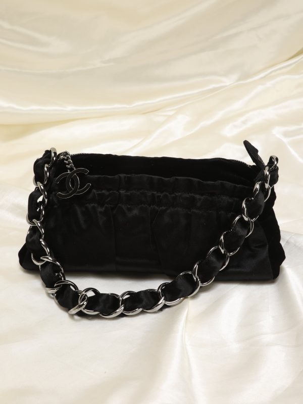 Chanel Velvet and Satin Chain Pochette Supply