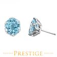 BLUE TOPAZ 10KT STUDS For Sale