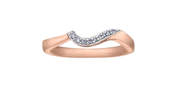 Engagement Ring 10 Karat Rose & White Gold  - Canadian Diamond Sale