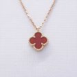 Van Cleef & Arpels VCA  Sweet Alhambra Pendant Carnelian Necklace Fashion