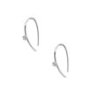 Earrings - Sterling Silver 925 Dainty Curved Single CZ Threader For Cheap