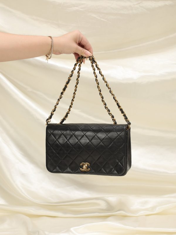 Chanel Medium Lambskin Turnlock Full Flap Cheap