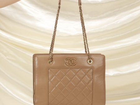 Chanel Lambskin Nude Chain Tote Hot on Sale