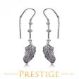 ELLE PLUME FEATHER CZ THREAD EARRINGS Sale