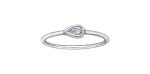 Ladies 10 Karat White Gold ChiChi Stackable Pear Shaped Diamond (TDW 0.10CT) Ring Supply