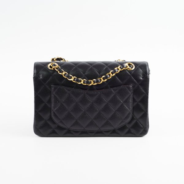 Chanel Small Caviar Double Classic Flap Black Microchipped Discount