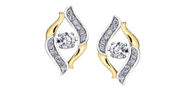 Pulse 10KTYW Dancing Diamond Earrings (0.25TDW) Supply