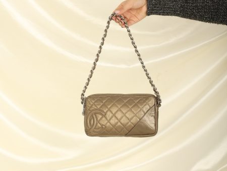 Chanel 2006 Calfskin Metallic Cambon Chain Pochette For Discount