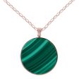 Bronzallure Green Malachite Necklace Fashion