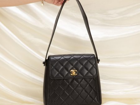 Chanel Caviar Turnlock Shoulder Bag Hot on Sale