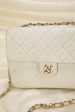 Chanel Lambskin Mini Half Flap White For Sale