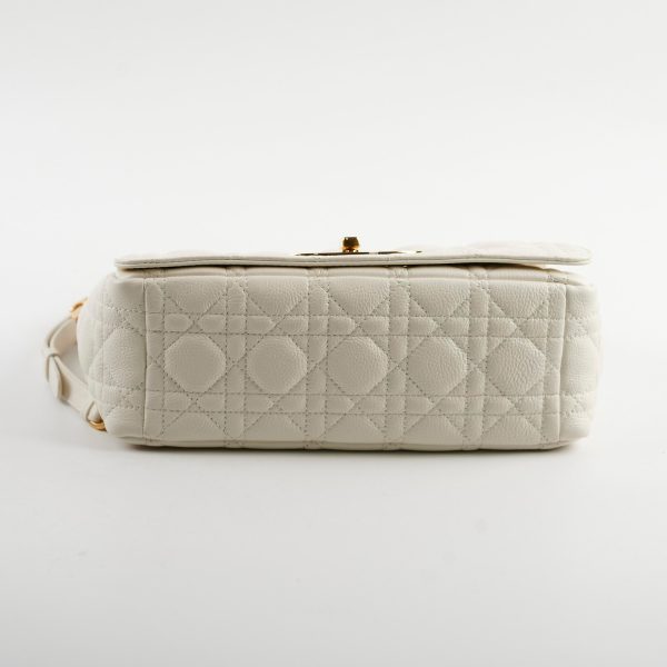 Christian Dior Medium Caro Cannage Bag White Online Sale