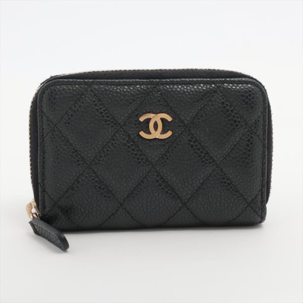 Chanel Zipper Caviar Black Cardholder - Series 20 Supply