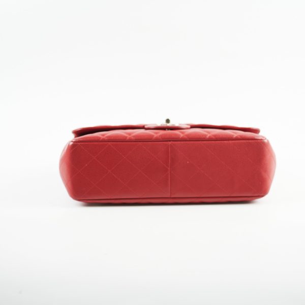 Chanel Caviar Jumbo Single Flap Red Supply