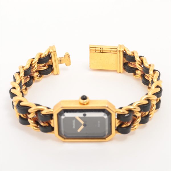 Chanel Premiere M Gold Black Watch Supply