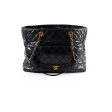 Chanel Shiny Large Front Pocket Calfskin Tote Black For Discount