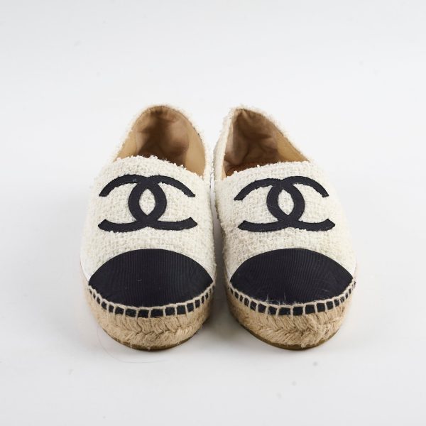 Chanel Espadrilles White Size 40 Online Sale