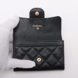 Chanel Flap Caviar Black Cardholder - Microchipped Sale