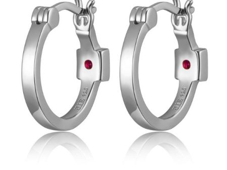 SS ELLE  HOOPS  RHODIUM PLATED 15MM HOOP Online