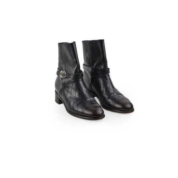 Chanel Black Boots Size 38 Hot on Sale