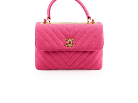 Chanel Trendy CC Small Canvas Pink Chevron - Online Hot Sale