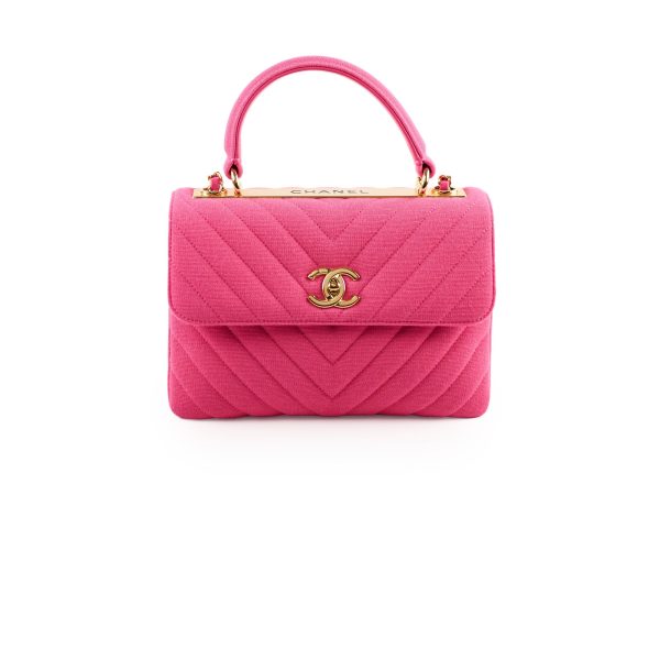 Chanel Trendy CC Small Canvas Pink Chevron - Online Hot Sale