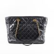 Chanel Shiny Large Front Pocket Calfskin Tote Black For Discount