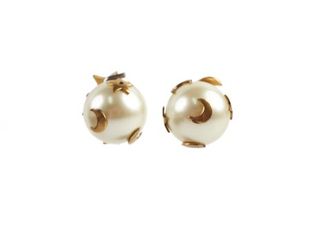 Christian Dior Star Moon Pearl Earrings Online